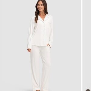 Women's White cozy Earth bamboo Sleepwear Set